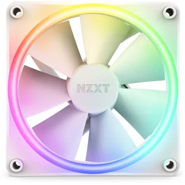 NZXT F120 RGB DUO biela / 120mm / Fluid Dynamic Bearing / 29 dB @ 1800 RPM / 48.58 CFM / 4-Pin PWM (RF-D12SF-W1)