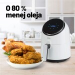 Lauben Hot Air Fryer 2500WT biela / Teplovzdušná fritéza / 1300W / 2.5 l / 8 programov / 80-200 ° C / časovač (LBNHAF2500WT)