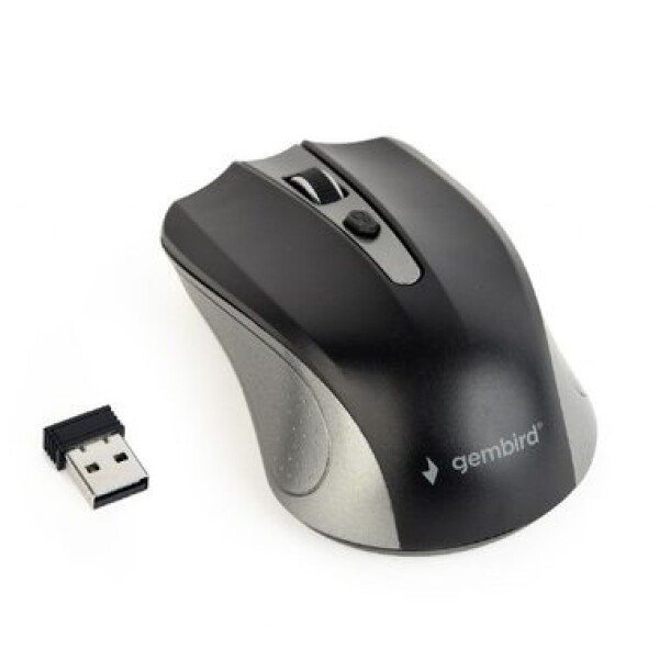 Gembird MUSW-4B-04-GB čierno-šedivá / bezdrôtová optická myš / 1600 DPI / USB (MUSW-4B-04-GB)