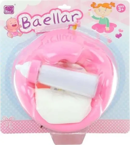 Nočník pre bábiky s doplnkami ružová