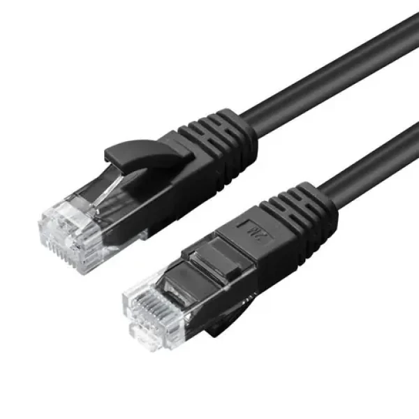 MicroConnect CAT6a 10m čierna / Sieťový kábel / U/UTP / LSZH / PoE (MC-UTP6A10S)