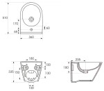 CERSANIT - ZÁVESNÝ BIDET CITY OVALK35-043
