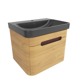 Kúpeľňová skrinka s umývadlom SAT Fusion 57,5x43x45 cm dub medový mat SATFUSION60DMBKM SATFUSION60DMBKM