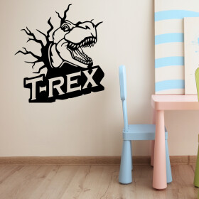 Veselá Stena Samolepka Dinosaurus T-REX Farba: čierna, Veľkosť: 60 x 65 cm