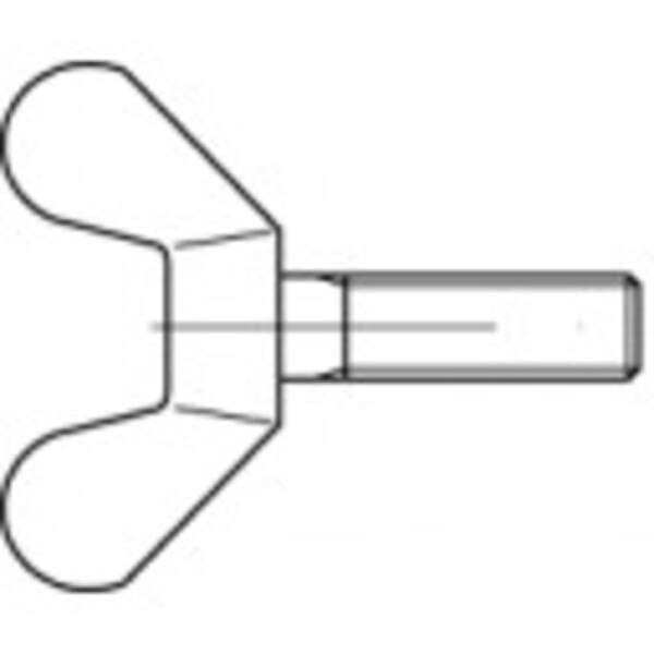 TOOLCRAFT TO-5447508 krídlová skrutka M8 16 mm DIN 316 mosaz 50 ks; TO-5447508