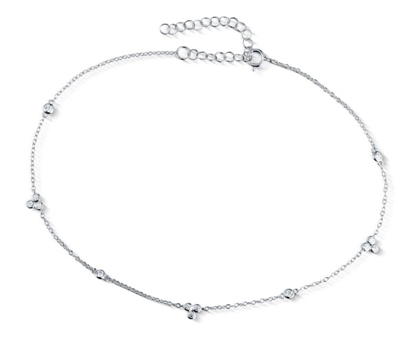 JVD Strieborný náramok s čírymi zirkónmi SVLB0331XK4BI25