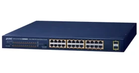 Planet GSW-2620HP / PoE switch / 24x 1Gb RJ45 / 2x SFP 1Gb / VLAN / 240W PoE budget (GSW-2620HP)