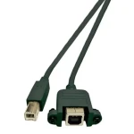 MicroConnect kábel s montážnymi konektormi USB2.0 B (M) - USB2.0 B (F) 1.8m čierna / 480Mbit/s (USBABF1PANEL2)
