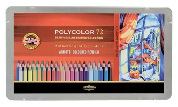 KOH-I-NOOR Umelecké pastelky šesťhranné Polycolor 3827 - 72 ks (3827)