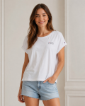Dámske tričko UW0UW03632 YBR white - Tommy Hilfiger S