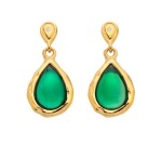 Hot Diamonds Pozlátené visiace náušnice s diamantmi a achátmi Gemstones DE817