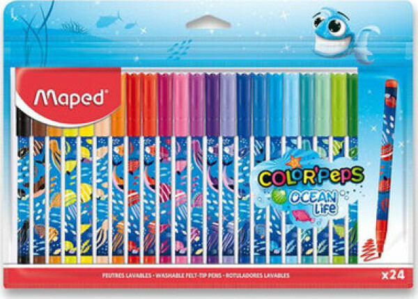 Maped Fixy Color#39;Peps Ocean Life Decorated 24ks (154965)