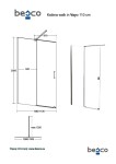 BESCO - Walk-in sprchovací kút VAYO - Farba rámu zásteny - Hliník chróm, Rozmer A - 110, Rozmer C - 200, Smer zatváranie - Univerzálny Ľavé / Pravé, Výplň - Číre bezpečnostné sklo - 8 mm BCVAYO110CC
