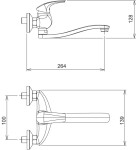 NOVASERVIS - Drezová umývadlová batéria 100 mm Metalia 57 chróm 57074,0
