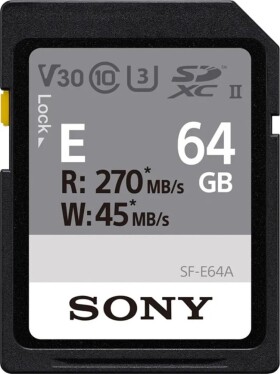 Sony SF-E SDXC 64 GB Class 10 UHS-II/U3 V30 (SFE64A)