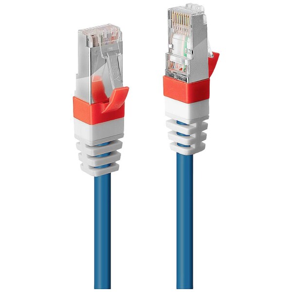 LINDY 45380 RJ45 sieťové káble, prepojovacie káble CAT 6A S/FTP 15.00 m modrá pozlátené kontakty 1 ks; 45380