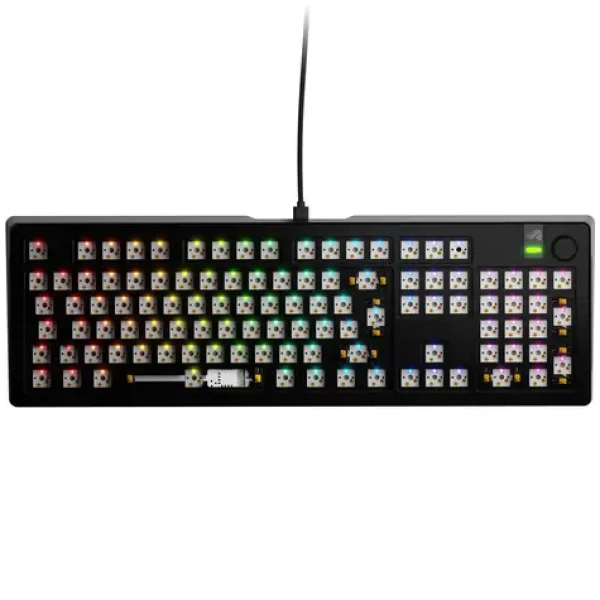 Glorious GMMK 3 Pre 100% barebone ISO čierna / herná 100% / USB-C / bez spínačov / ISO layout / RGB / 1.4m (GLO-KB-GMMK3-PRO-100-BB-W-BLK-ISO)