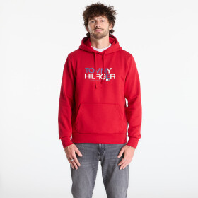 Mikina Tommy Hilfiger Brand Love Big Text Hoody Medium Red M