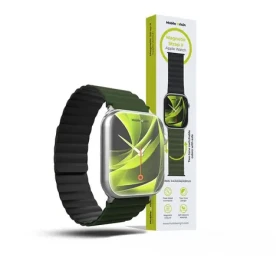 Mobile Origin Magnetic Watch Strap II remienok pre Apple Watch 49mm/46mm/45mm/44mm zelená/čierna (AWMS-02-GRN-BLK)