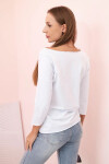 Dámska blúzka s lodičkovým výstrihom biela UNI