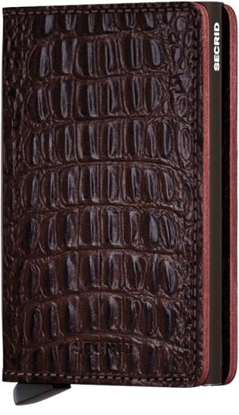 Kožená mini peňaženka Secrid Slimwallet Nile Brown
