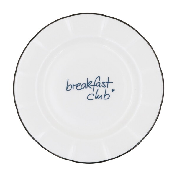 Eulenschnitt Porcelánový tanier Breakfast Club Ø 20,4 cm – blue
