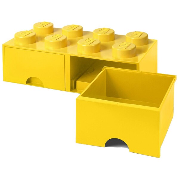 LEGO 40061732 Room Copenhagen Brick Drawer 8 žltá / Úložný box so zásuvkou / 250 x 500 x 180mm (40061732)