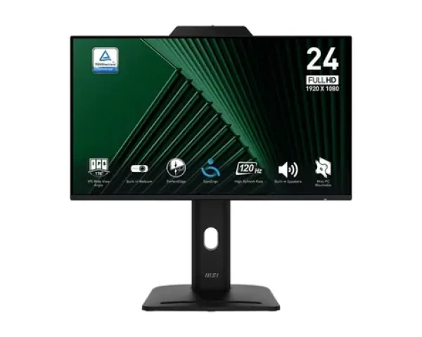 23.8" MSI Pro MP242 čierna / IPS / 1920 x 1080 / 16:9 / 1ms / 1500:1 / 300cd-m2 / HDMI + DP + VGA / VESA / Pivot (PRO MP242PMG)
