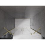 MEXEN/S - Velar Duo posuvné sprchové dvere 160, transparent, zlato kartáčovaná 871-160-000-02-55