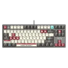 A4Tech Bloody S87 Pixels Red sivá / Herná klávesnica / TKL / BLMS Red PLUS Switch / Hot-swap / USB-A / 1.8 m (A4TKLA47736)