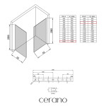 CERANO - Sprchová zástena Walk-in Crystal TL/P - 8 mm - bezvzperový systém - chróm, transparentné sklo - 160x70x200 CER-8050BD4599