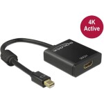 Delock adaptér mini Displayport 1.2 samec lt;-gt; HDMI samica 4K aktívny / čierny (62611)