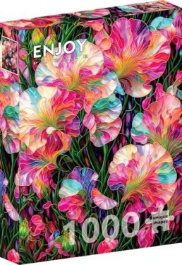 ENJOY Puzzle Vitráž s hrachorovými kvetmi