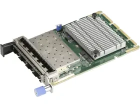 SuperMicro AOC-ATG-I4SM / Sieťová karta / 4X 10GbE SFP+ / OCP3 / AIOM 0,5U / Intel X710-BM2 (Fortville) (AOC-ATG-I4SM-O)