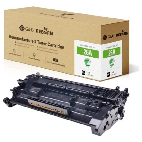 G&G Reborn remanufactured toner náhradný HP 26A čierna 3100 Seiten kompatibilná toner; 21232