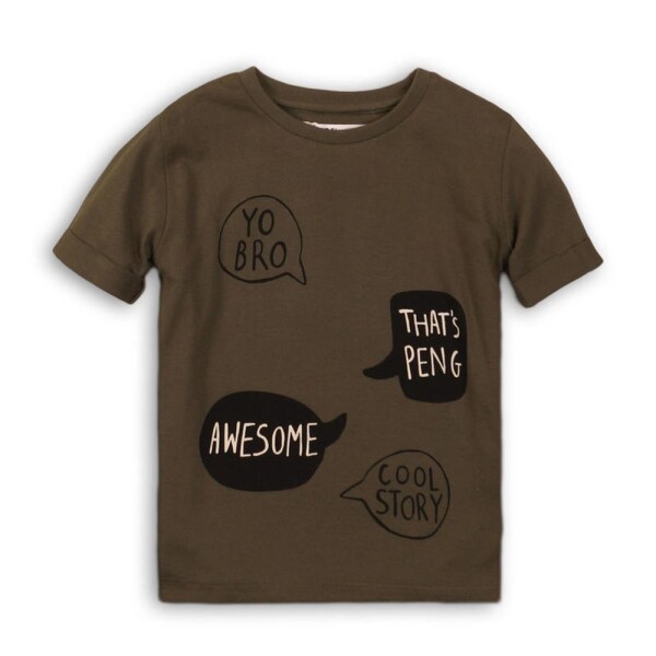 Chlapčenské tričko s krátkym rukávom, Minoti, TB TSHIRT 5, hnedá - 68/80 | 6-12m