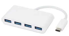 MicroConnect USB-C 4-portový Multiport USB3.0 húb biela / 4X USB3.0 / USB-C (USB3.1CUSB3)
