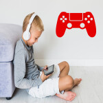 Veselá Stena Samolepka Ovládač na playstation Farba: zelená, Veľkosť: 40 x 26 cm