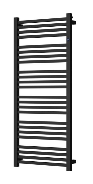 Instalprojekt - Kúpeľňový radiátor STICK čierna farba - Farba radiátora - Čierna, Rozmer radiátora - 400 × 1110 mm, výkon 452 W, Typ pripojenia - Stredové 50 mm RADSTI401131SP