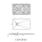 CERANO - Sprchová vanička obdélníková Gusto - SMC/minerální kompozit - strukturovaná černá matná - 150x90x3 CER-414740
