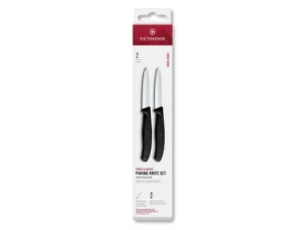 VICTORINOX Swiss Classic Kuchynský nôž 8 cm set 2 ks čierna / rovné a vrúbkované ostrie (6.7693.2)