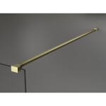 MEXEN/S - Kyoto Sprchová zástena WALK-IN 120 x 75, transparent, zlatá kartáčovaná 800-120-212-55-00-075