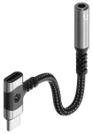 PremiumCord Redukcia USB-C na 3,5 mm jack / Redukcia / DAC chip / USB-C nabíjanie / 12,5 cm (8592220027261)
