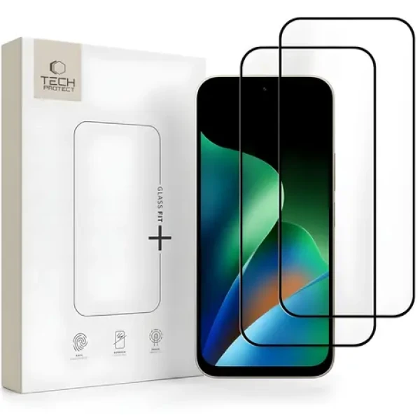 Tech-Protect Glass Fit+ čierna 2 ks / Tvrdené sklo / XIAOMI Redmi 17 4G/5G