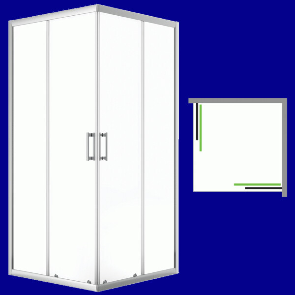 Laveo - Desna - štvorcový sprchovací kút 80x80 cm JKD_086K