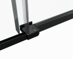 HOPA - Sprchové dvere BELVER BLACK NEW - Farba rámu - Čierna, Rozmer A - 110, Smer zatvárania - Univerzálny Ľavé / Pravé, Výplň - Číre bezpečnostné sklo - 8 mm BCBELV11BCN
