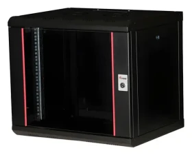 Equip 19" nástenný rozvádzač 9U 600x450mm čierna / Nástenný rozvádzač / sklenené dvere / uzamykateľný (EPM-09-6045-B-CBAA)