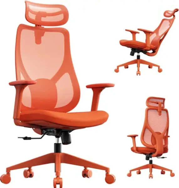 SENSE7 MOYO oranžová / Kancelárske ergonomické kreslo / nosnosť 150 kg (5902659848598)