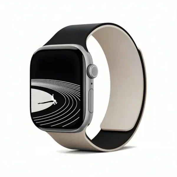 Moft Snap Duo bielo-čierna / Remienok / Silikónový / Pre Apple Watch 1-11/SE/Ultra / 42-49 mm (MD025-1-46-JTBKBHWT)