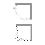 FORTE - Sprchová zástena FLEX - LUNA NEW - Rozmer A - 90, Rozmer B - 90, Rozmer C - 185, Typ otvárania - Zatváranie na stranu OLBBXF140001